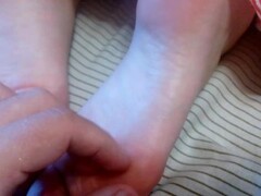 Sleepy Foot Fetish And Feet Licking Thumb