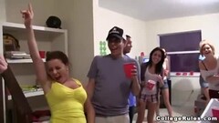 Strip-beer-pong at a crazy college party Thumb