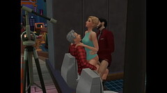 Milf giving her pussy to two guys in a public bathroom Thumb