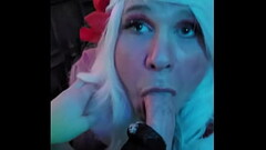 BLONDE ELF PUKES CUM: Femkittenboy bj makes him cum 3 times, ends with exploding cum puking throatpi Thumb