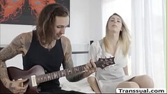 TS Casey gets anal bareback by her BF Thumb