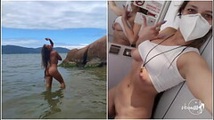 N&atilde_o aguentei de tes&atilde_o e gozei no avi&atilde_o - Venusss Model - Vlog da Venus #1 Thumb